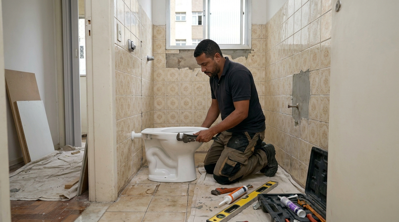 Reforço de vedação sanitária em Americana-SP